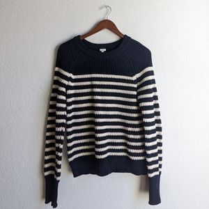 Navy & White Striped J Crew Sweater
